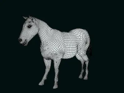Mule Domestic Equine 3D model