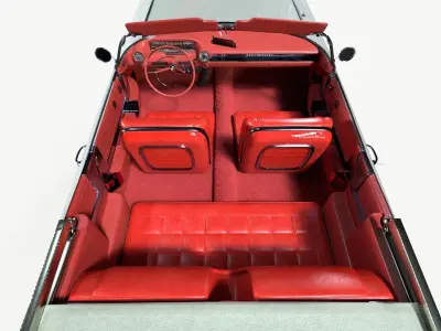 Cadillac 1959 Eldorado White PBR 3D model 3D model