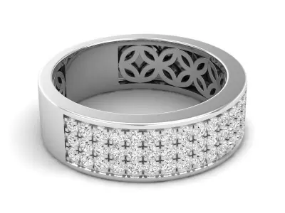 Diamond creative jewelry ring for woman 3D print model
