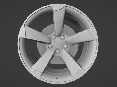 Audi Rotor - Wheels - Game Ready Low-poly 3D model