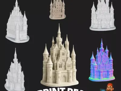 The 3D Form of Dreams Fantasy Castle Digital Model 3D print model