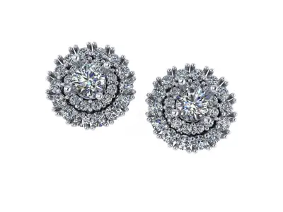 Diamond earring 3d render 3D print model