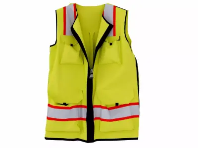 safety work vest 3D model