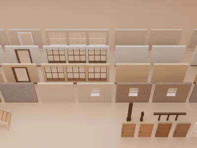 Low Poly Modular Interior Pack Low-poly 3D model