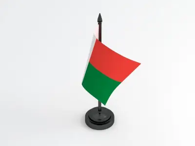Table Flag Madagascar 3D model