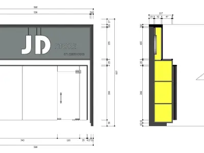 JD SHOES STORE Low-poly 3D model