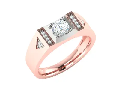Rose gold -Diamond Ring- 3DM AND STL File  - DC LR-0823 3D print model