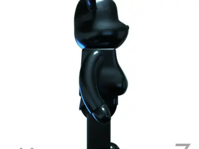 BlueTitanium Bear Brick 3D model