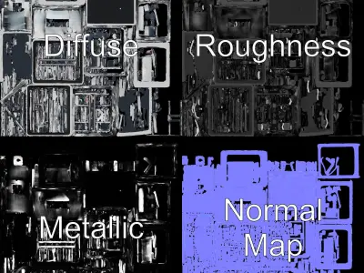 HighResolution D Printer Model Pack Low-poly 3D model