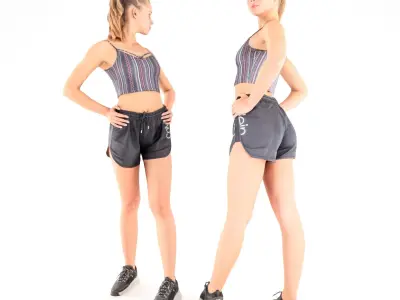 Woman sport 27 Low-poly 3D model