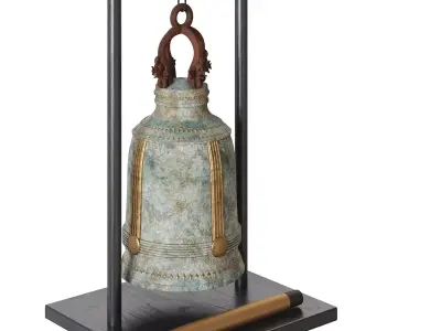 Rattanakosin period temple bell decoration 3D model