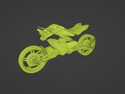 Futuristic Cyber Bike 3D model