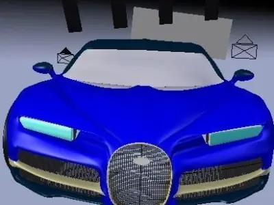 bugatti car 3D model by MYG-Corp