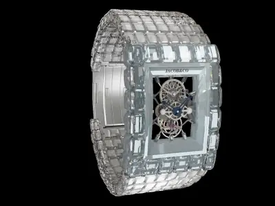 Jacob and co Billionaire watch Low-poly 3D model