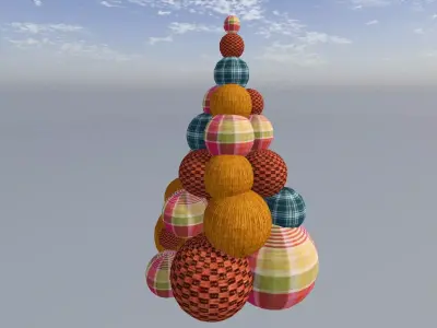 Christmas Tree Made of balls Free 3D model
