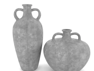 Vases 4 types 3D model