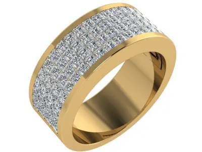 Diamond Band Ring 4452 3D print model