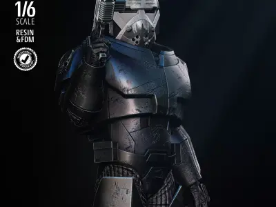 STAR WARS Wrecker Sculpture Tested for 3D Printing 3D print model