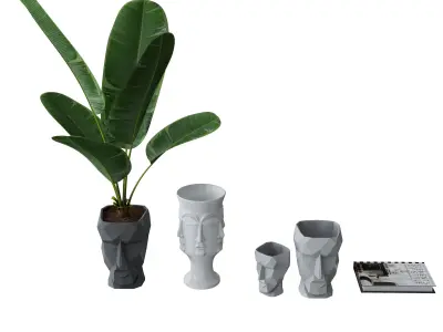 flower vase Low-poly 3D model