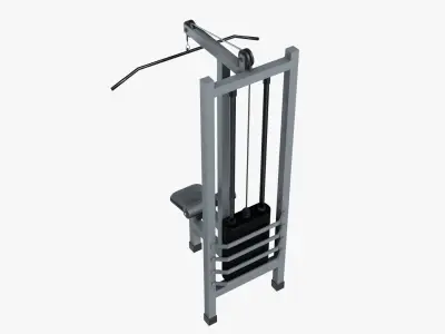 Lat Pulldown Machine Low-poly 3D model