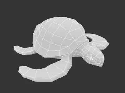 low-poly animated turtle Low-poly 3D model