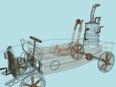 Wacky Races 3D Model Car 8 3D model