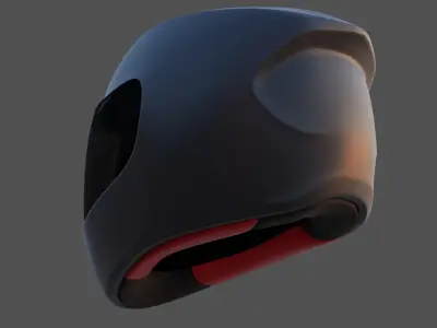 3D Model Racing Helmet V1 Low-poly 3D model