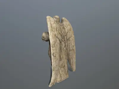 Angel Statue 3 Low-poly 3D model