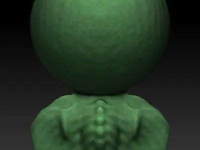 Alien Bust 3D print model