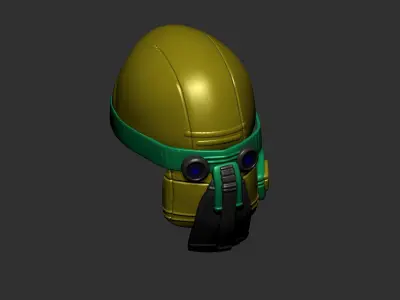 helmet high poly sculpt 3d printable  3D model 52