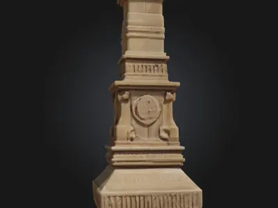 Ancient Pillar Monument  Echoes of Timeless Civilizations 3D model