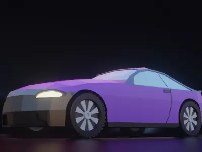 LOW POLY CAR Low-poly 3D model 25