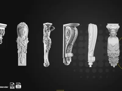 21 Pillars Rome Greece  Persia AND 4 Texture Free 3D model