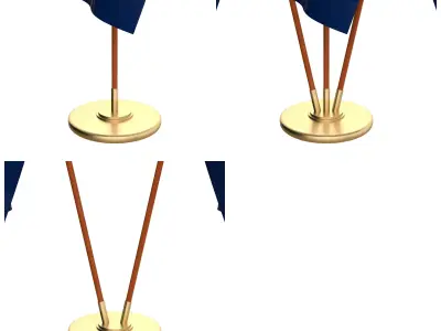 Maine Flag Pack 3D model