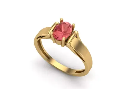 Womens Rings With Stone Ring Ready STL 3DM Models Rings women 3D print model shop
