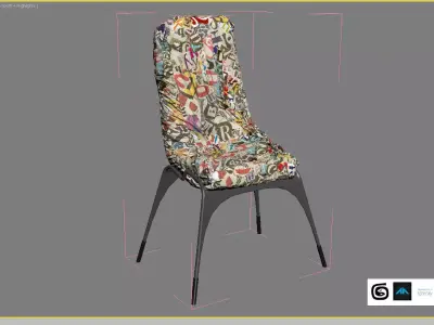 Crumpled Paper Chair Free 3D model