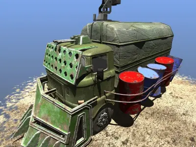 Offroad Battle Cars 3D Model Pack