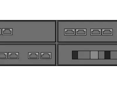 SUICH electrical panel with number of switches 3D model