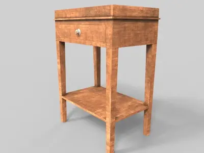 Wooden Table Low-poly 3D model