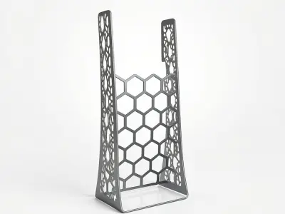 Hexagonal Metal Mesh Stand model pack for architectural visua... Low-poly 3D model