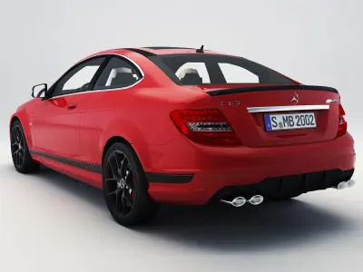 Mercedes-Benz c63 AMG edition 507 Low-poly 3D model