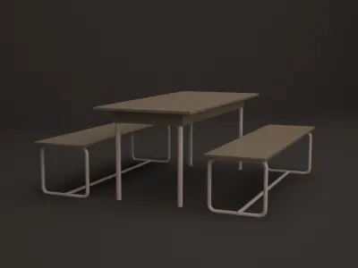 picnic table Free 3D model