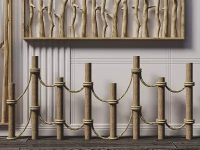 wooden decorative 3D model