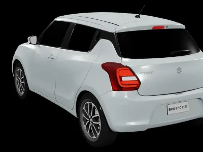 Animated White Swift  Low-poly 3D model