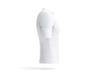 White Men Cycling Jersey - bicycle zipper sport t-shirt 3D model