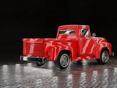F-100 1956 truck 3D print model