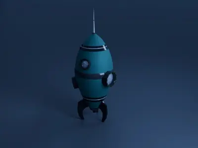 little rocket 3D model
