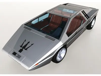 1971 Maserati Boomerang Concept Car 3D model