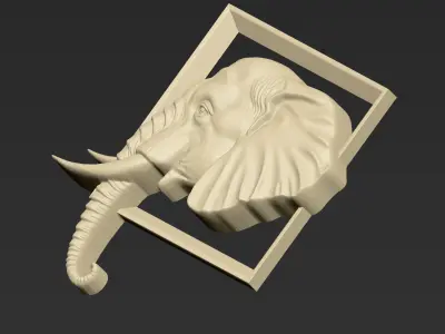 Elephant Head A64 3D print model