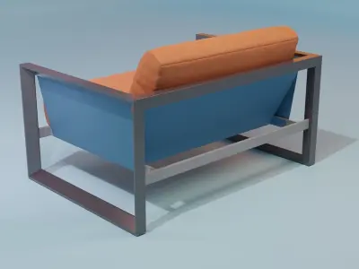 Modern Club Chair Low-poly 3D model